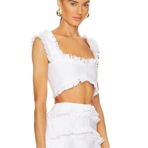 Alexis Elmi Top in White Rafia
